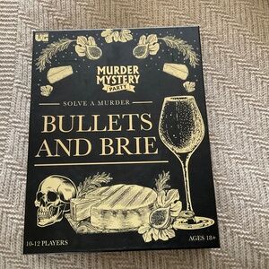 Murder Mystery Party Bullets and Brie